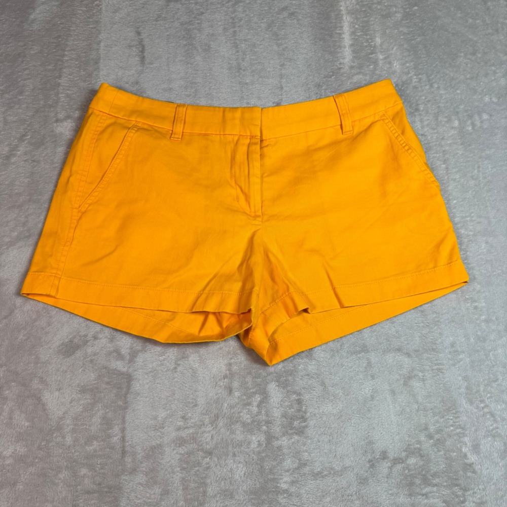 NWT J.Crew Womens 3.5" Short Size 8 Marigold Cotton Chino Shorts